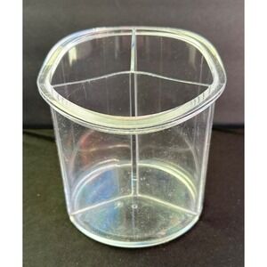 Triad Acrylic Makeup Jewelry Organizer Clear 3 Compartment Vanity Storage Box